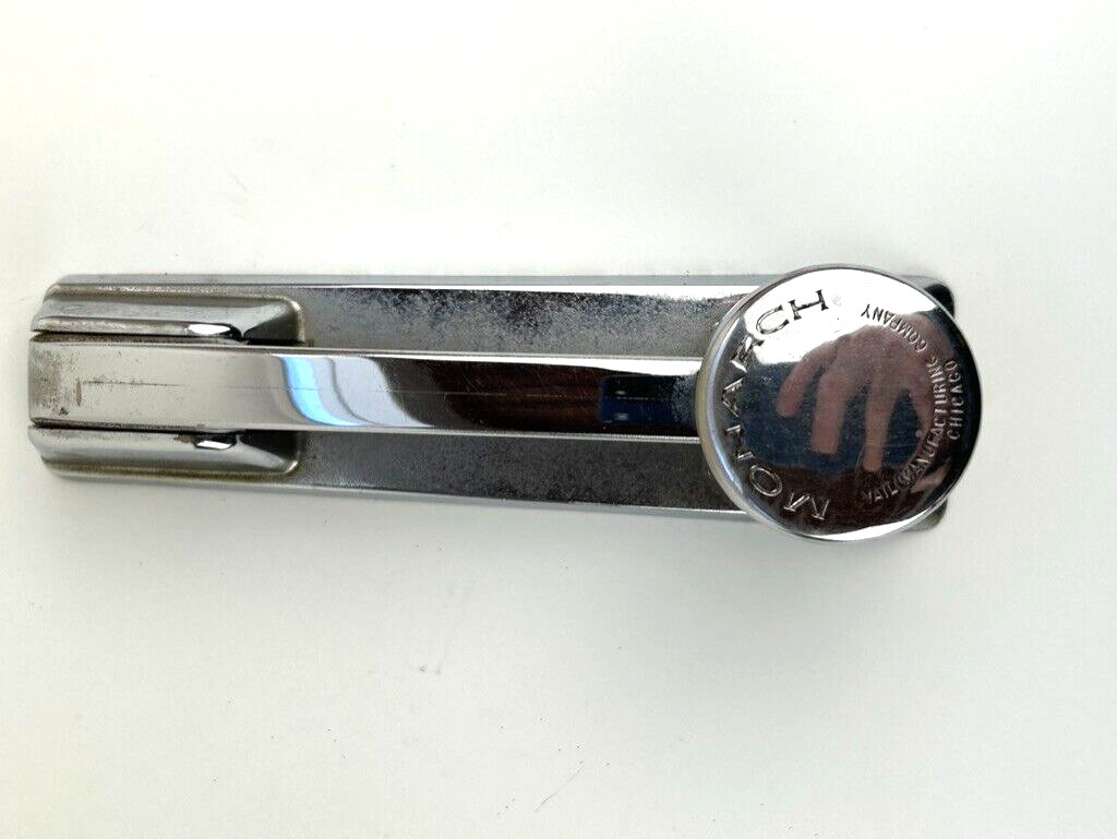 Mid-Century Modern Monarch Chrome Desk Stapler Heavy Duty Modernist Bauhaus