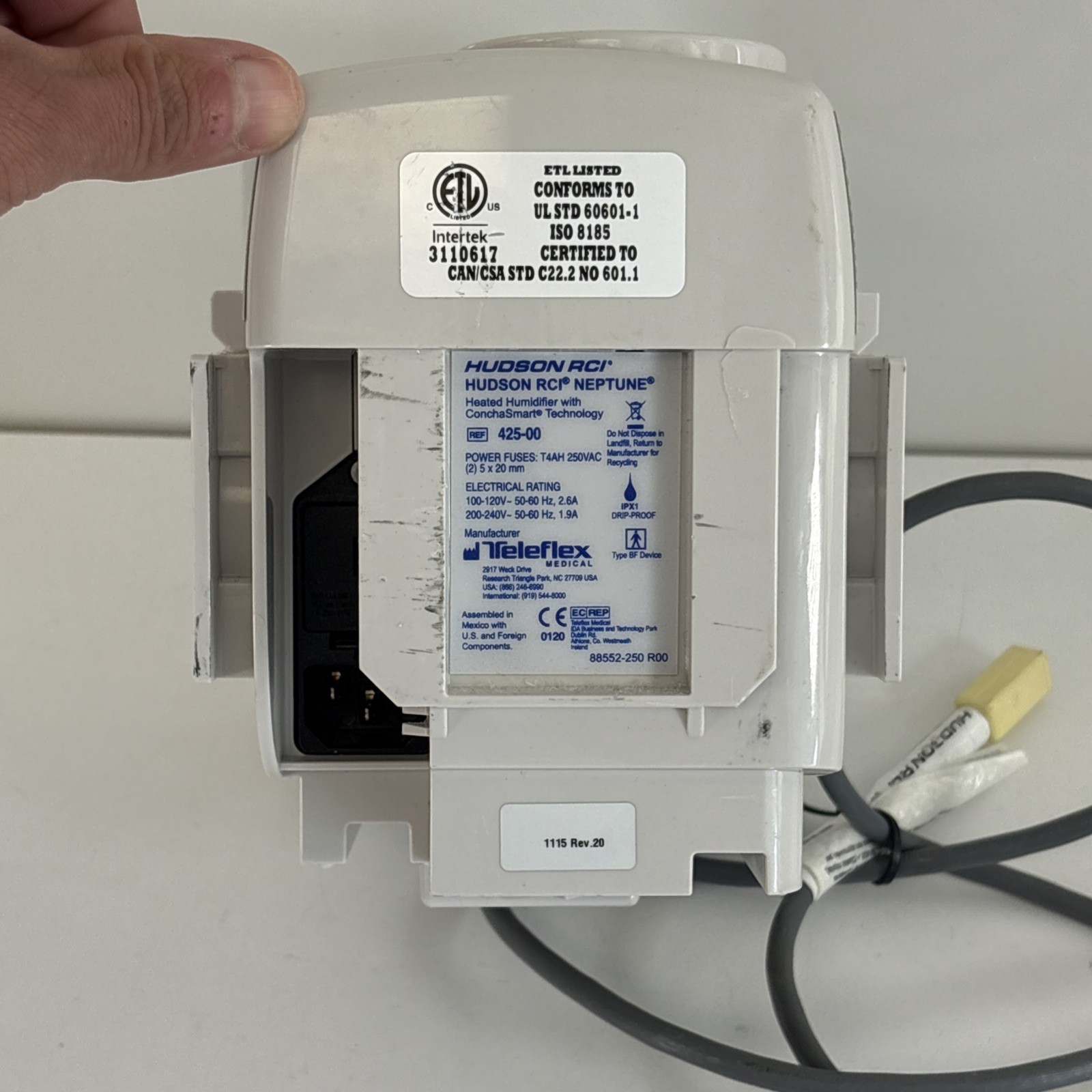 Teleflex Hudson RCI 425-00 ConchaTherm Neptune Heated Unit