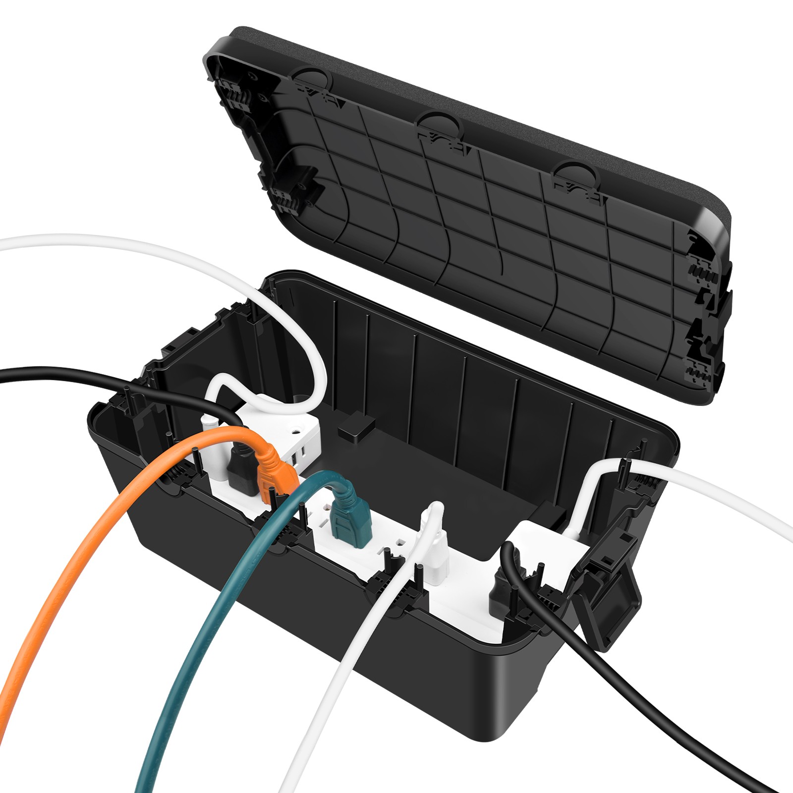 7-Cable Entry Outdoor Extension Cord Cover IP54 Waterproof Electrical Box 1PK