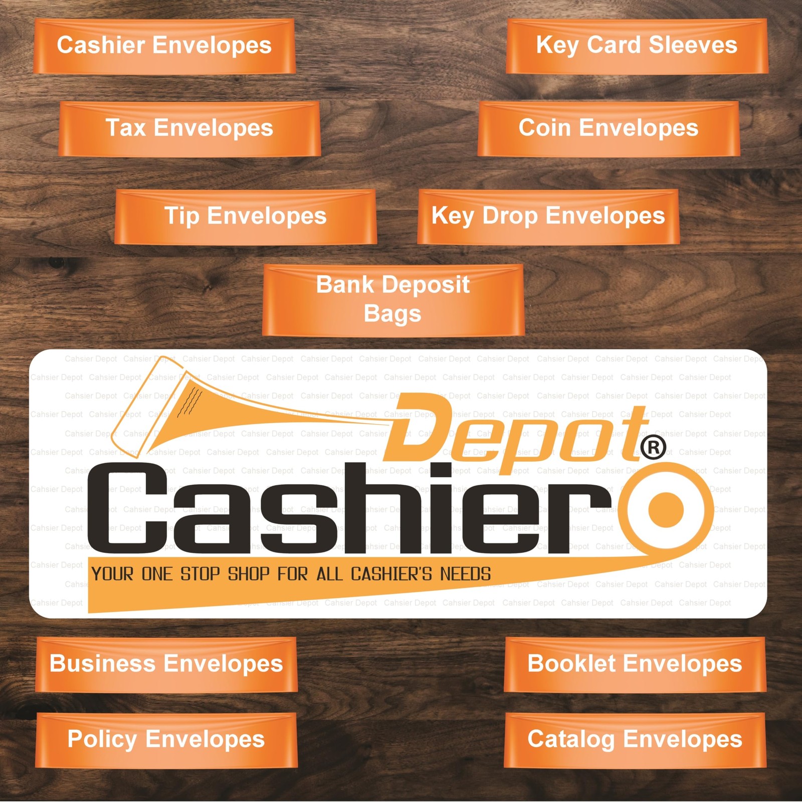 500 Cashier Depot #10 Business Envelopes, White 4.125 X 9.5 Inches,