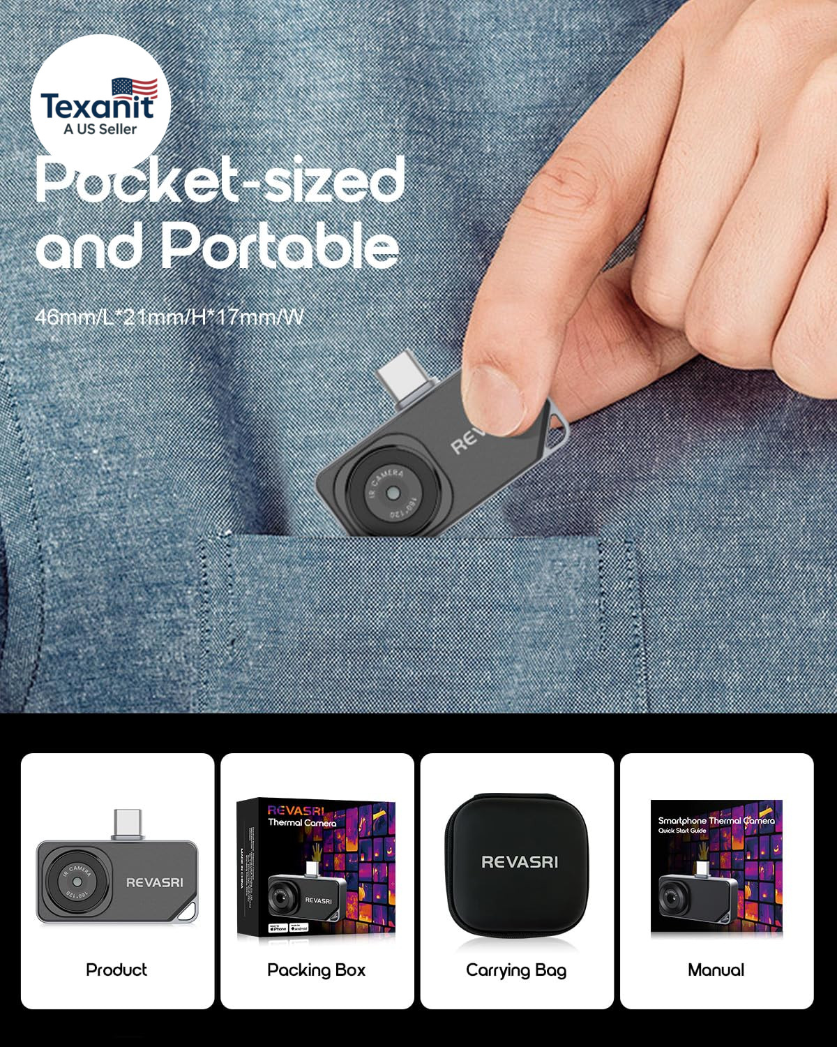 Thermal Camera for Iphone and Android, 320×240 Super IR Resolution Thermal Imagi