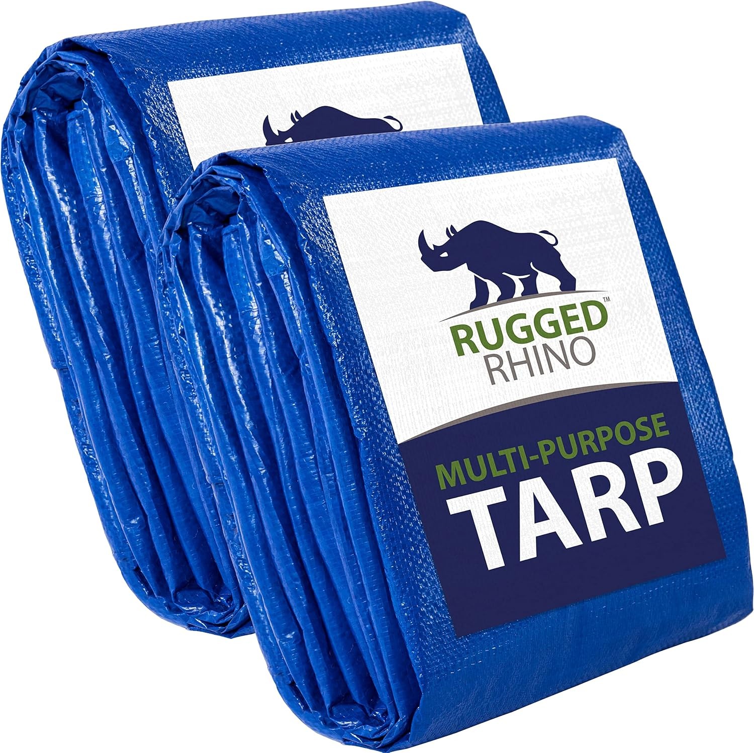 Rugged Rhino All Weather 100% Waterproof 8' x 10' (2 Pack), Blue
