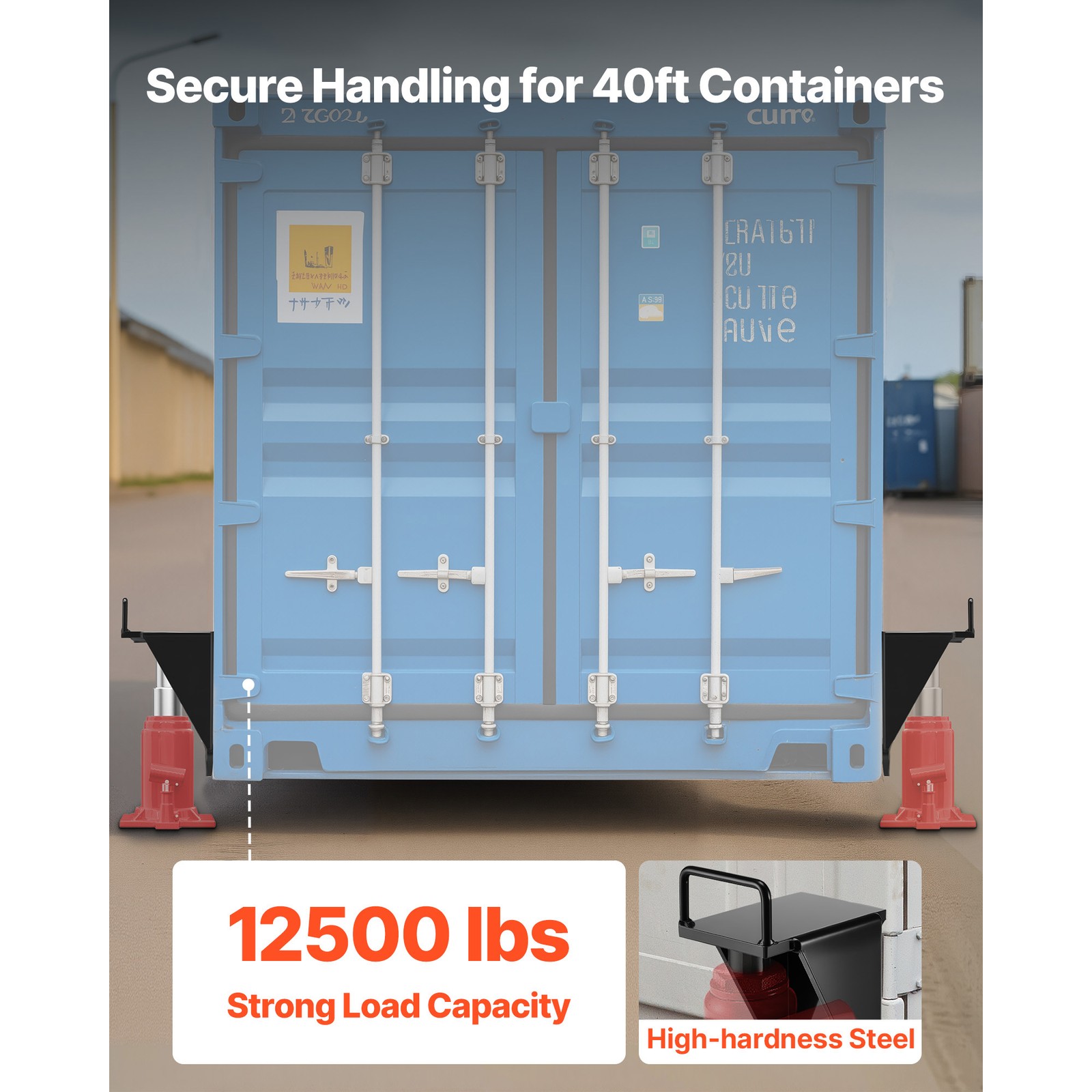 Uimoso 2-Pack Shipping Container Jack Lug with Handle for Leveling and Storage