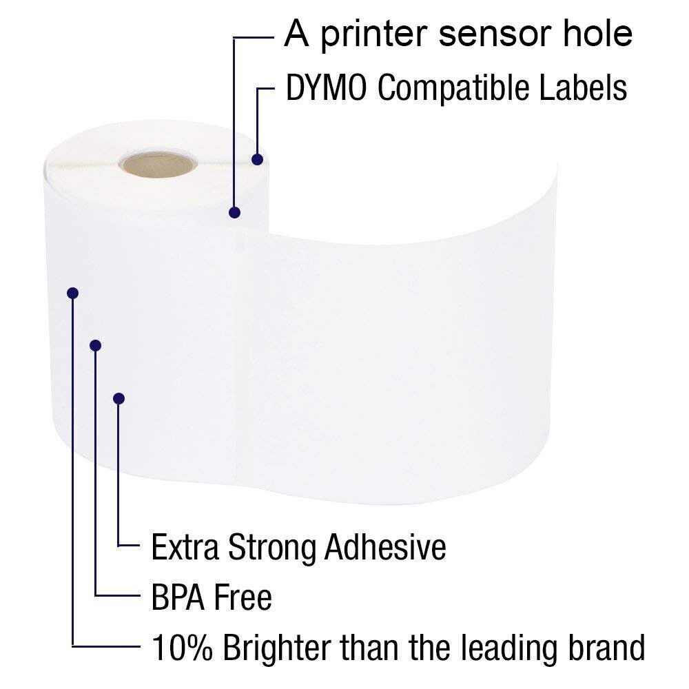 6 Rolls 1320 Labels 4×6 Thermal Shipping Label 220/Roll Dymo 4XL 1744907 USPS