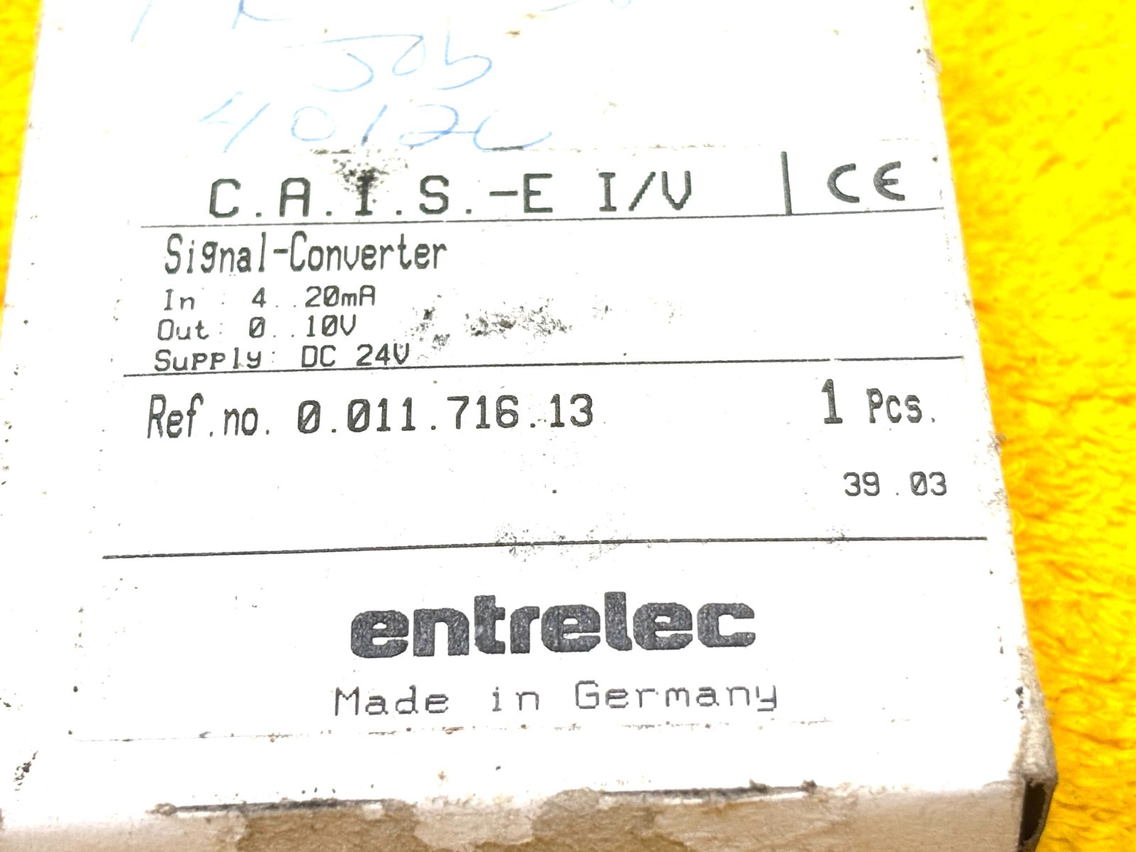 ENTRELEC CAIS-E I/V 24VDC SIGNAL CONVERTER (NEW IN BOX)