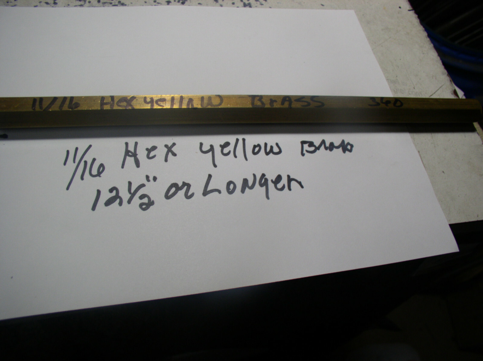 HEX BRASS ROD 11/16 X 12 1/2″+ LONG 360 1PC. 1″ X 12 1/2″+ LONG+ (DRIFT PUNCH