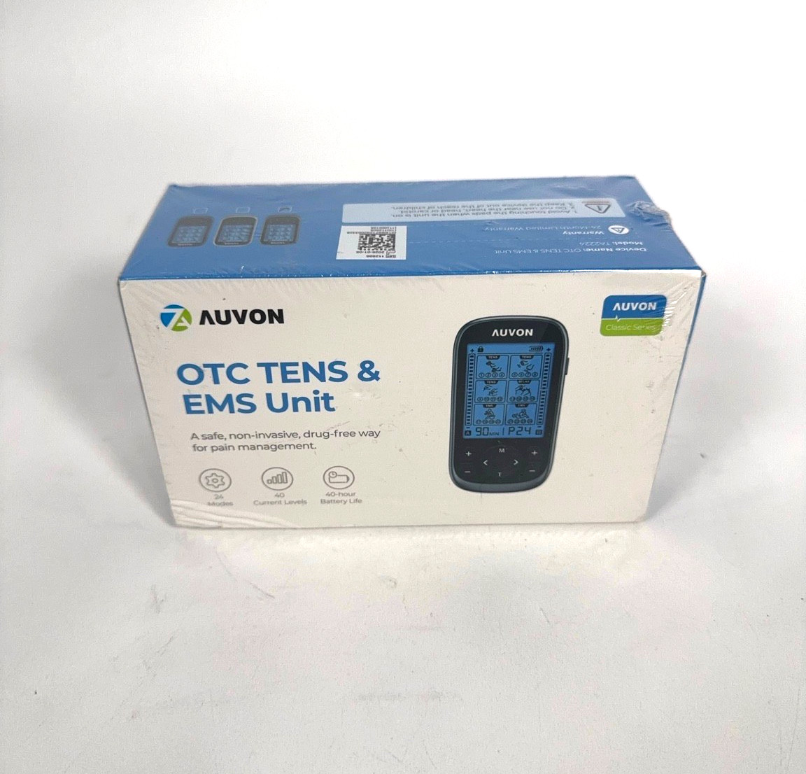 AUVON TA2224 OTC TENS EMS Unit Muscle Stimulator 24 Modes New Sealed