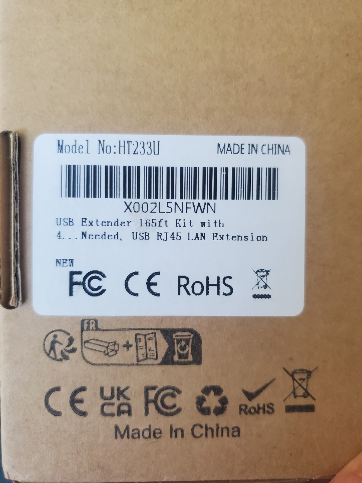 HT233U Brand New USB Extender 165ft