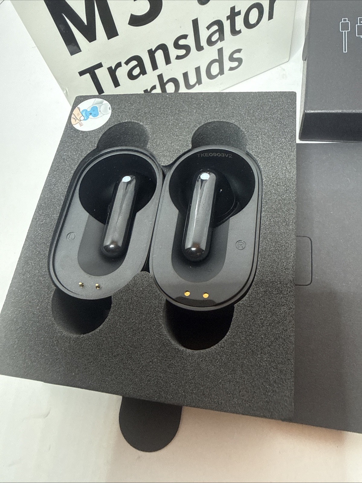 Timekettle M3 Translator Earbuds, Two-Way Device with App, 40 Languages Black