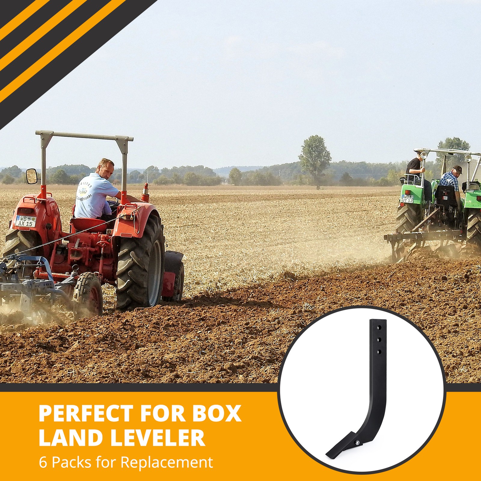 16” Box Blade Shank Scarifier Shank Teeth 3 Holes Box Scraper Shank for Plowing