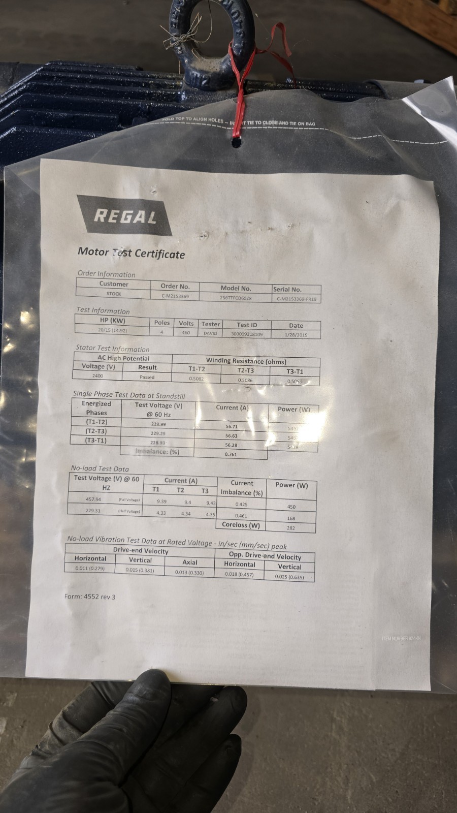 Marathon Motors Globetrotter 20HP 3PH TEFC 230/460V 1768RPM IP55