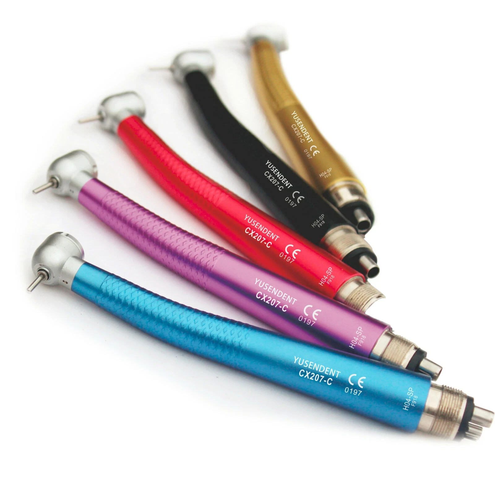 US COXO CX207-C High Speed Air Turbine Handpiece 4 Hole Colorful Anti-retraction