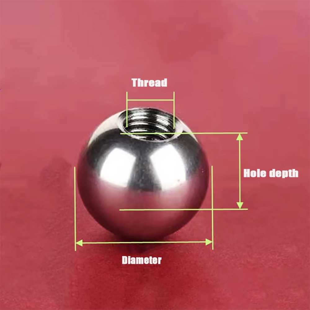 Stainless Steel Balls With Female Threaded Hole Ball Knob Nuts Ø5mm-40mm M2-M20