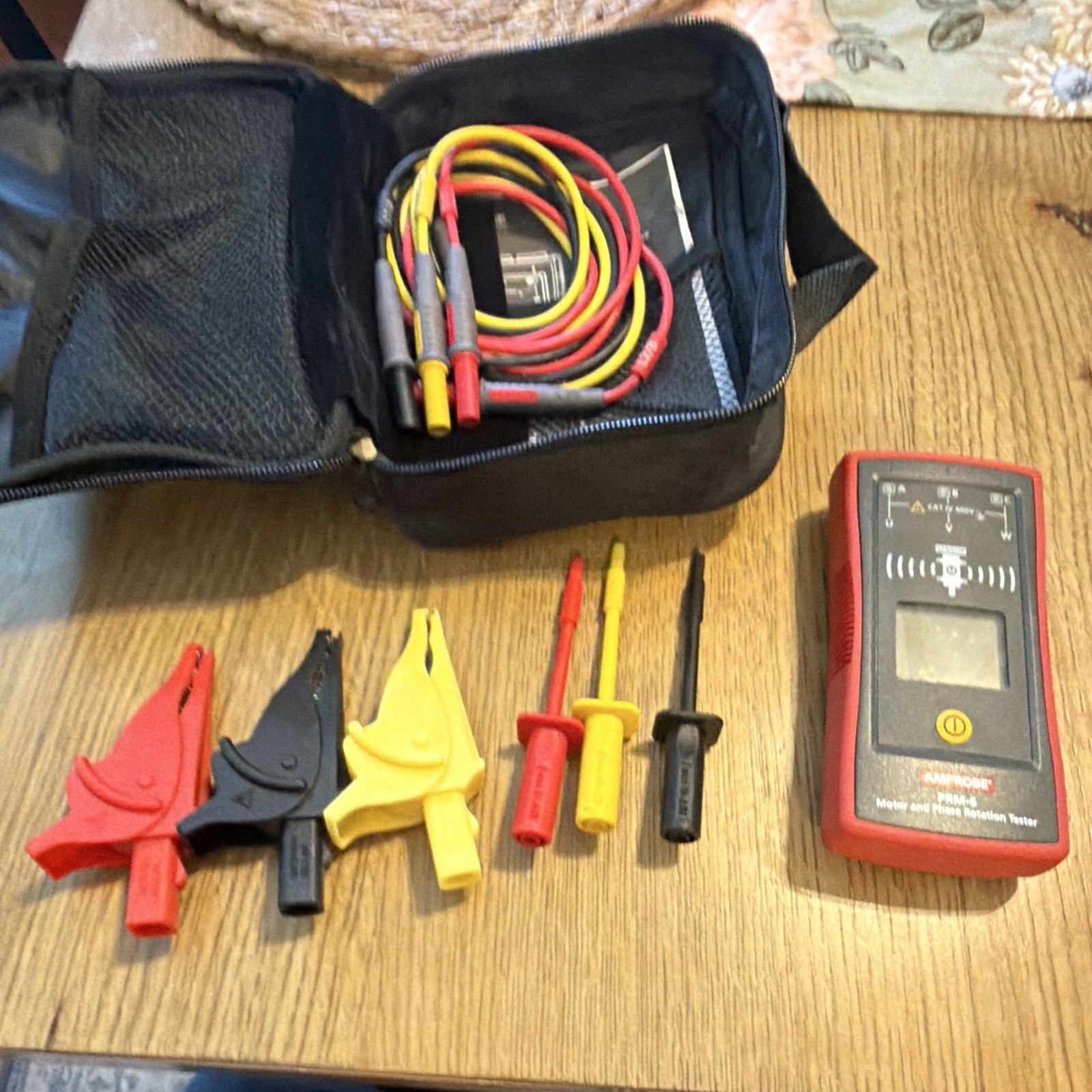 Amprobe PRM-6 Motor & Phase Rotation Tester Kit, Case, CAT III 600V