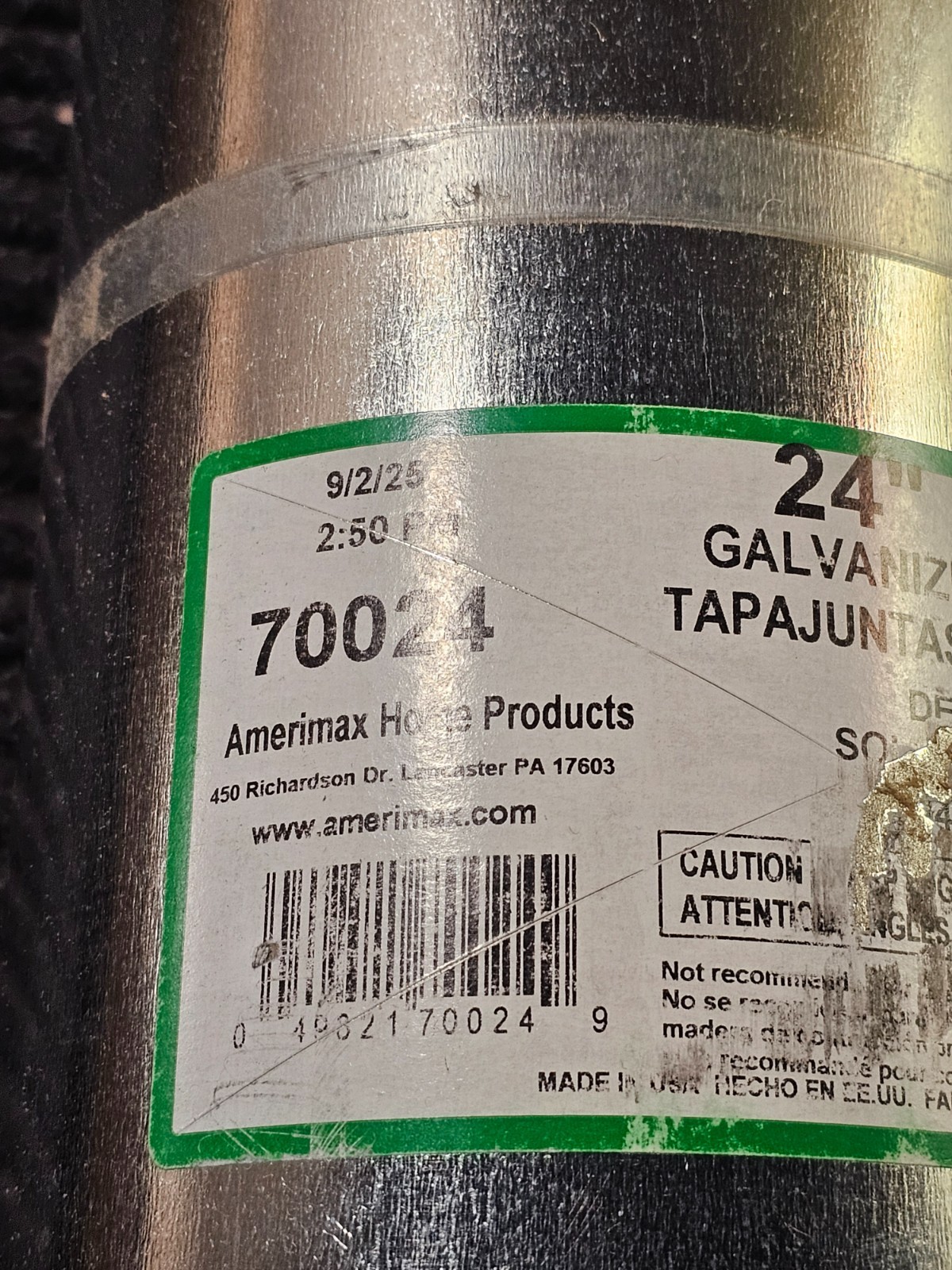 Amerimax 70024 24 in. W X 50 ft. L Galvanized Steel Valley Flashing Silver