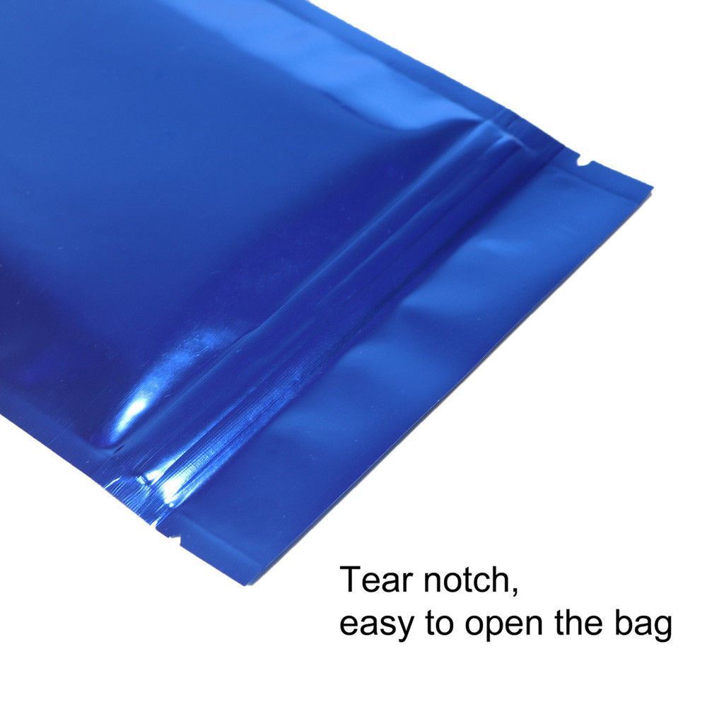 Multi-Size Both Sided Colored Glossy Mylar Foil Zipper Seal Bag Wholesale Z01