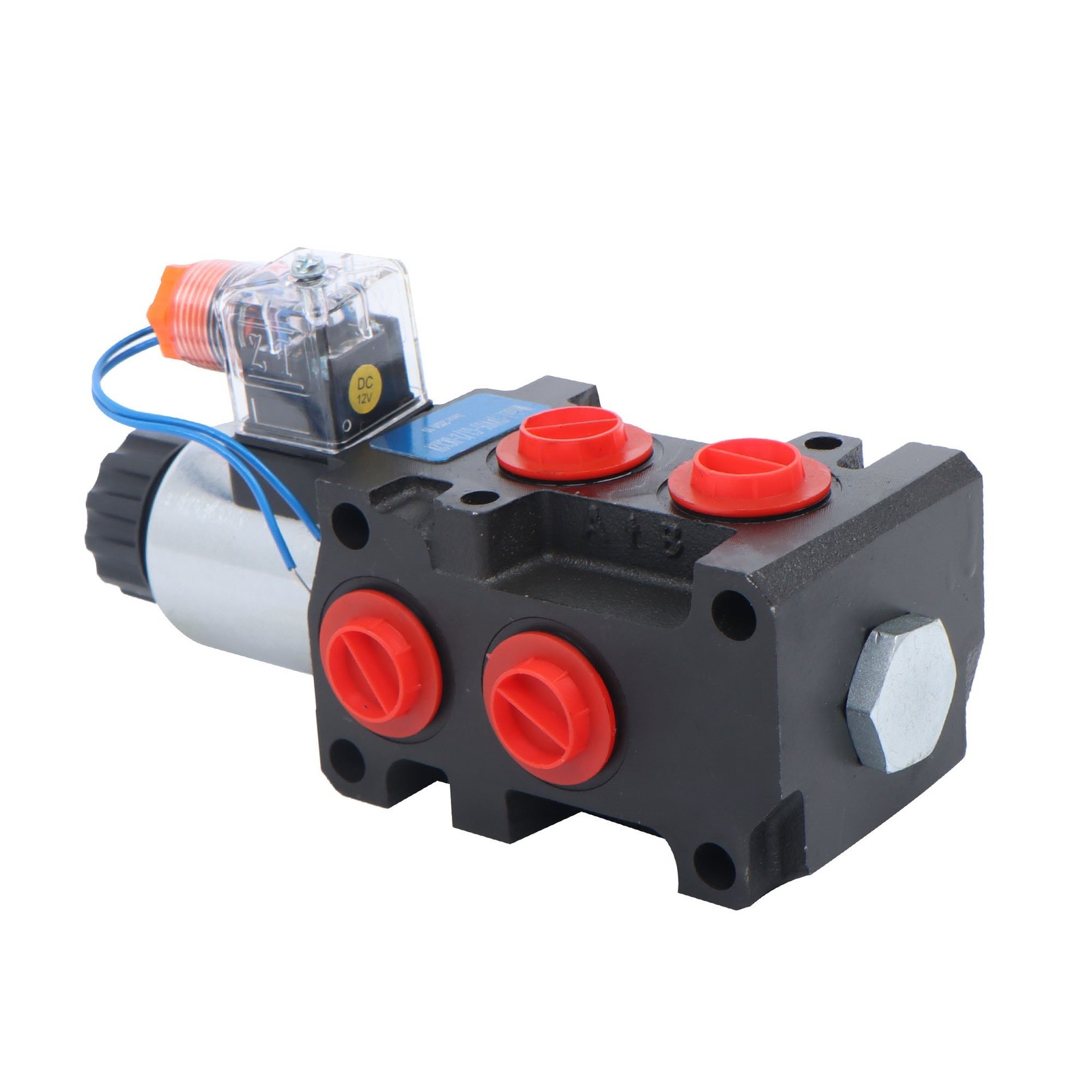 #10 SAE 6 Port 12V DC Hydraulic Solenoid Selector Diverter Valve 3Plug 13 GPM