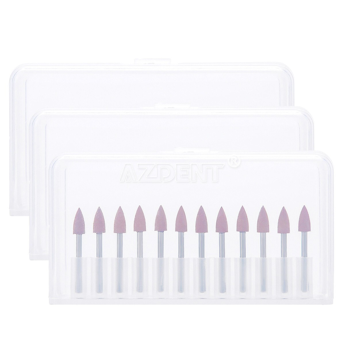 12pcs Dental Polishing Polishers Bur FG 1.6mm Mini Points Brownie Friction Grip