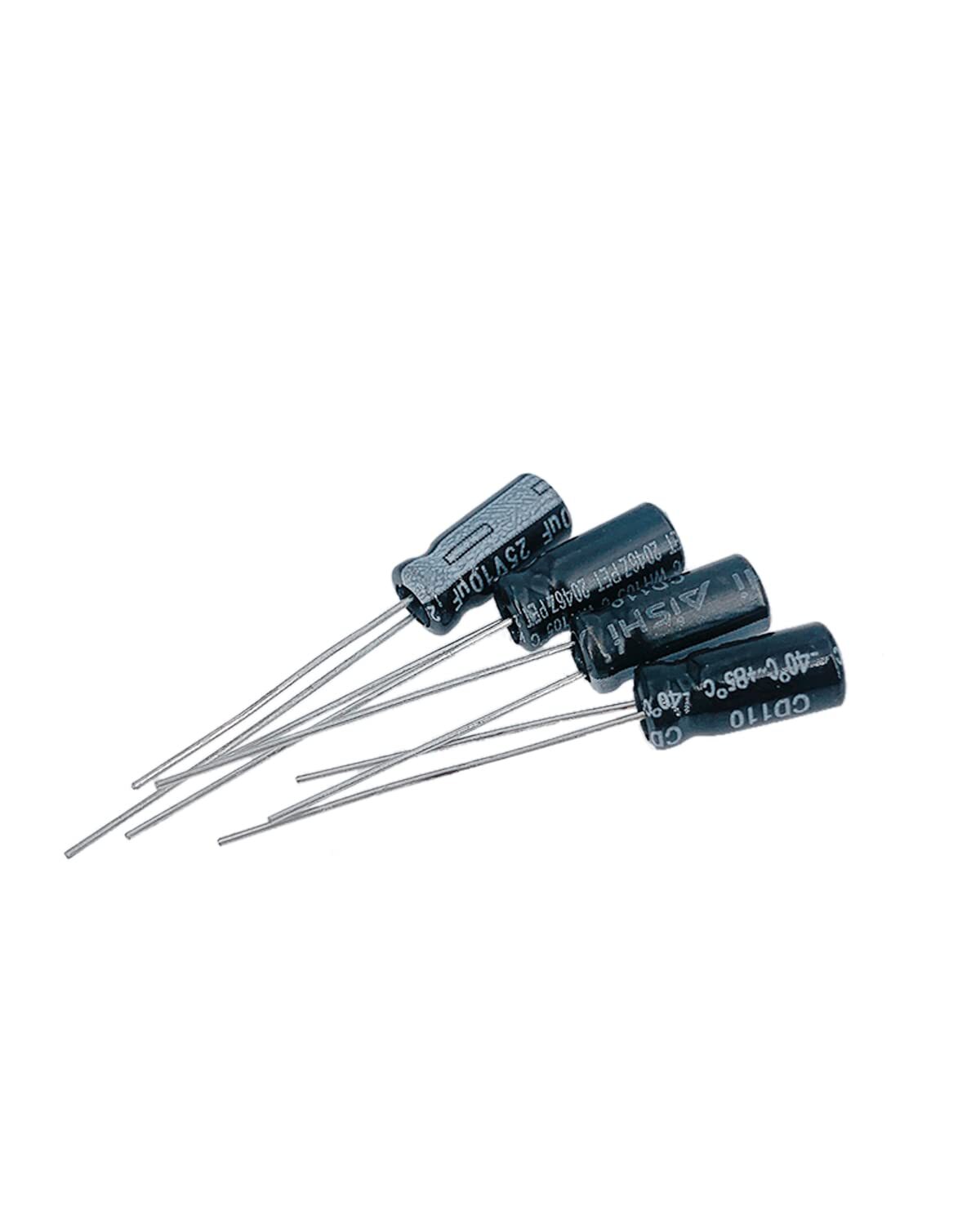 100 Pcs 10UF Capacitor 5x11mm0.2 x0.43in 25v Electrolytic Capacitor Radial Hi…