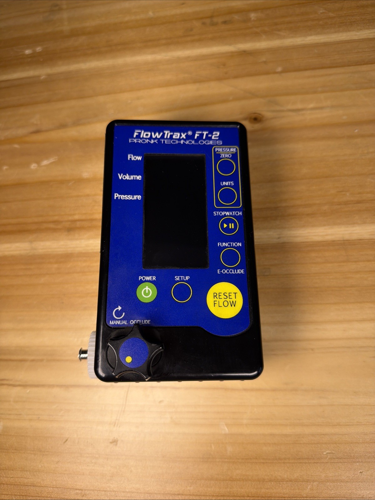 Pronk Technologies FlowTrax FT-2 infusion device analyzer flow meter as shown