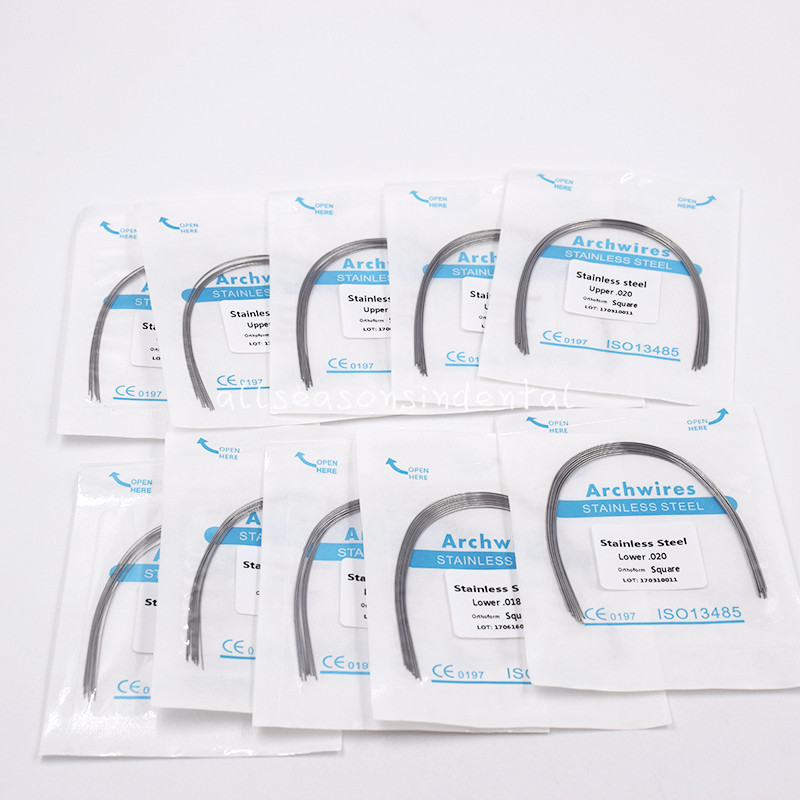 10 Pcs Dental Orthodontic Stainless Steel Round Arch Wires Ovoid/Natural/Square