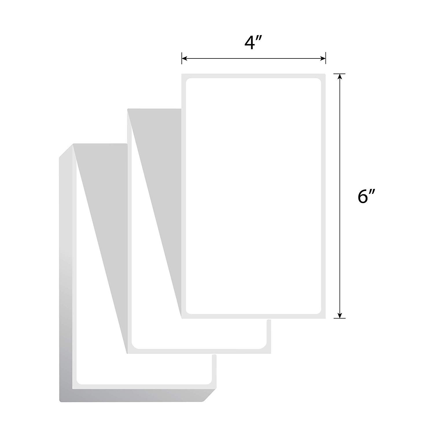 1000 Fanfold 4×6 Direct Thermal Shipping Barcode Labels for Zebra Rollo Printer