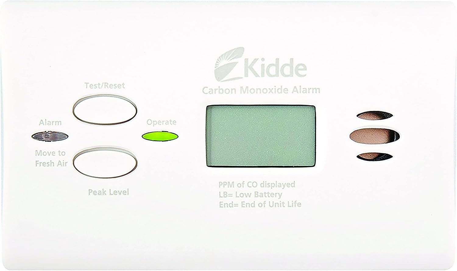 Kidde Carbon Monoxide Detector, AA Battery Powered CO Alarm 1 Pack, Detector