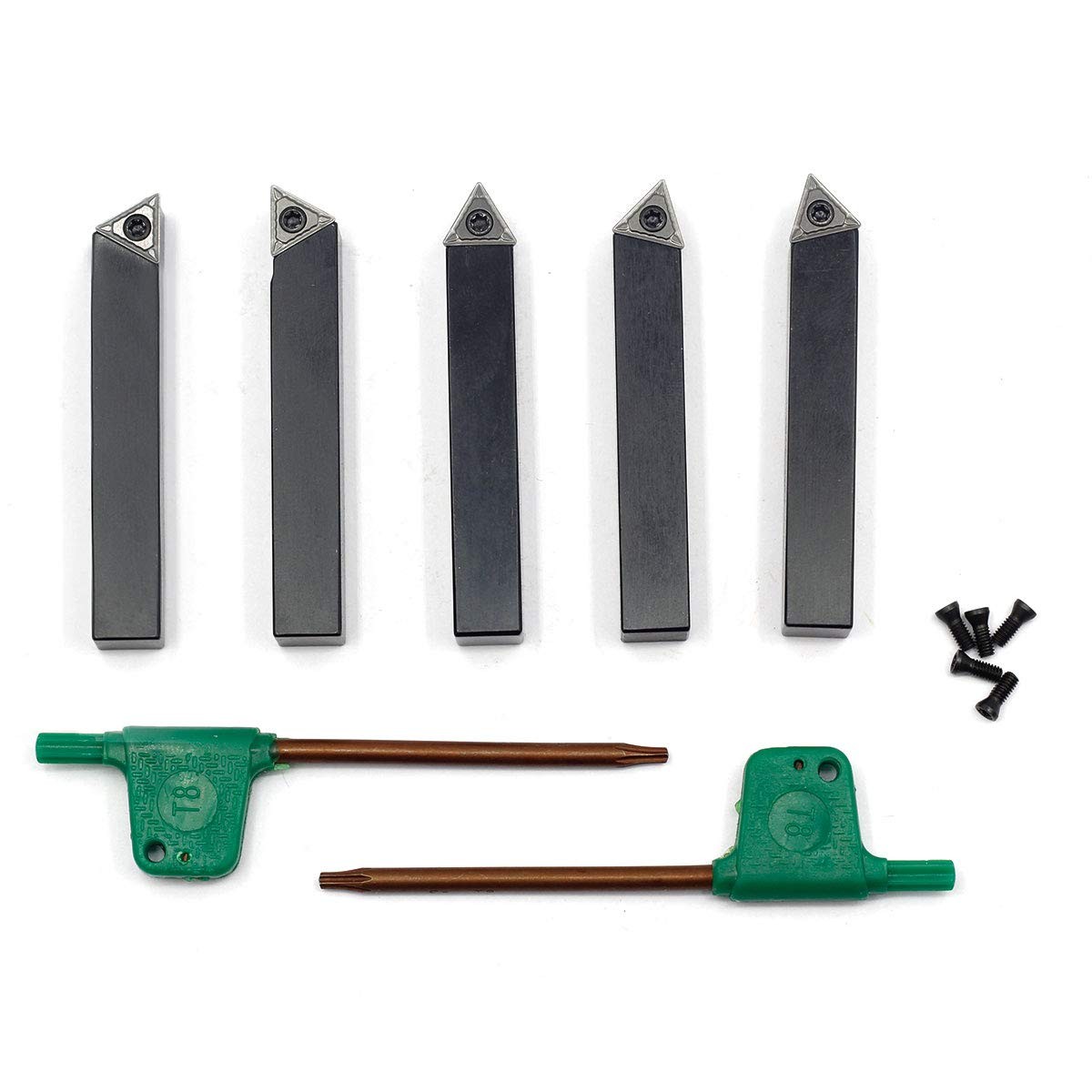 OSCARBIDE 3/8″Mini Indexable Carbide Lathe Turning Tool Holder, Metal Lathe T…