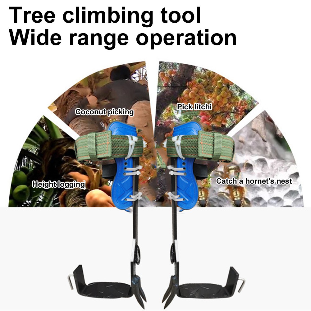 Tree Climbing Spikes Kit Adjustable Height Tree Climbing Set For Jungle Survival