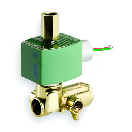 Asco 8345H003 Solenoid Valve, 4-Way, 2-Position, 1/4 In Pipe Size, 120V Ac,