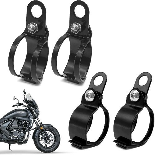 Universal Metal Turn Signal Mount Brackets, 2 Pairs for 30-43mm Fork Relocation