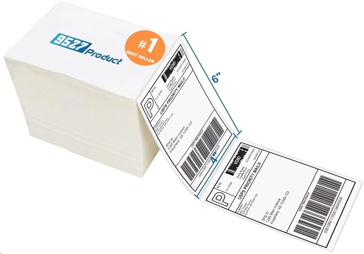 Fanfold 4×6 Shipping Labels – 500 Count Direct Thermal for Efficient Labeling