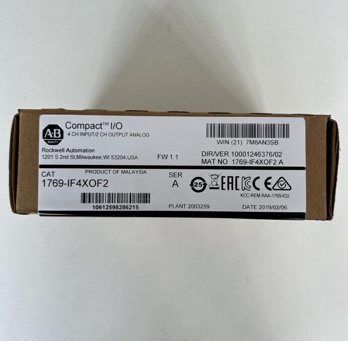 Factory Sealed Unbrand 1769-IF4XOF2 SER A CompactLogix 6 Pt A/I and A/O Mo