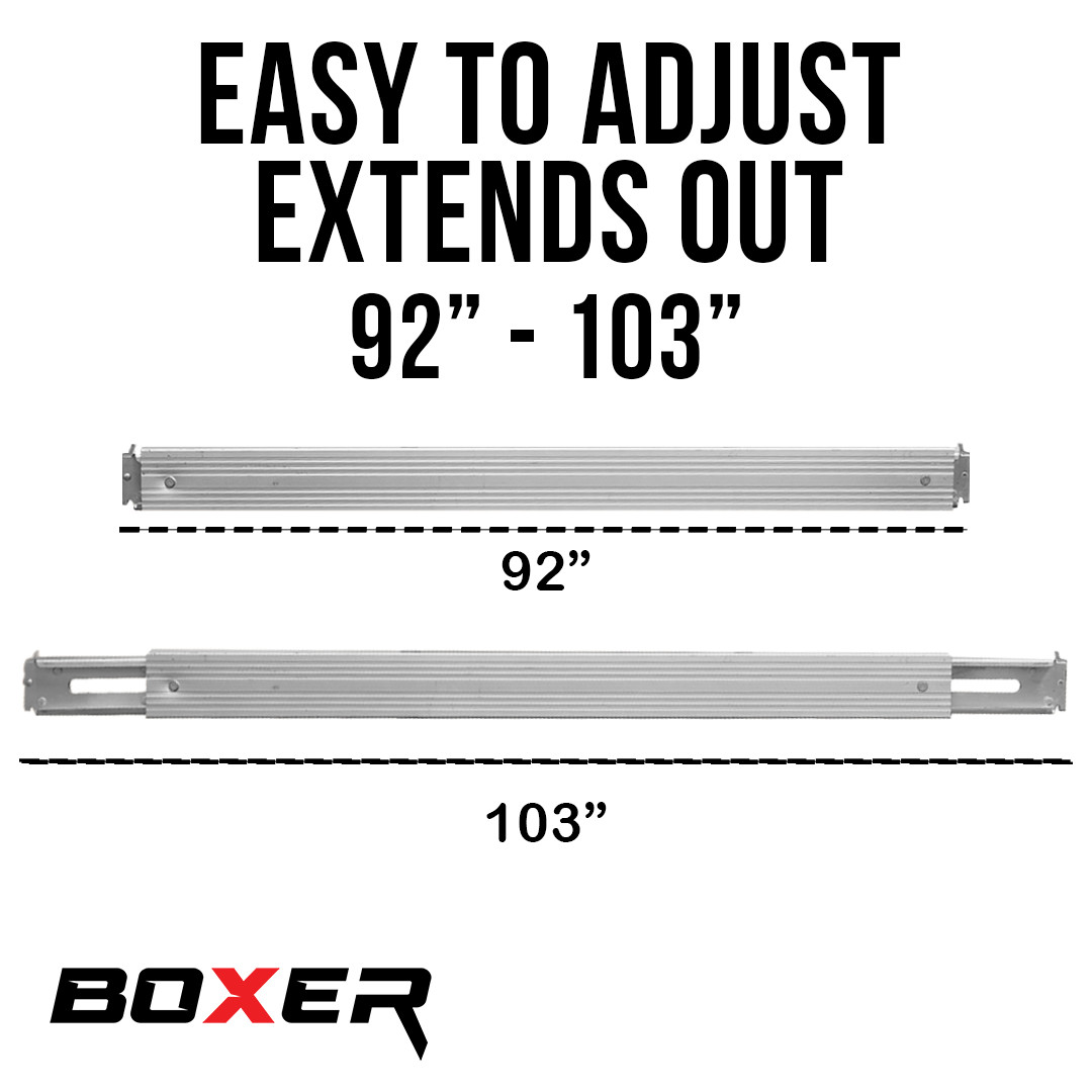 2 Pack 92″-103″ Aluminum Decking Beam E-Track – Load Lock Cargo Bar 2,200LBS