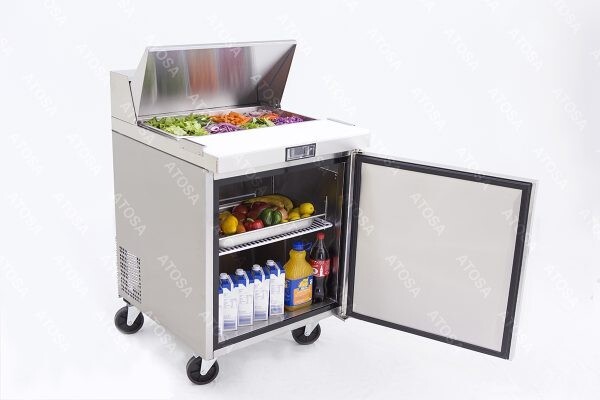Atosa MSF8301GR 27″ 1 DOOR Sandwich Prep Refrigerator 8 of 1/6 pans on top