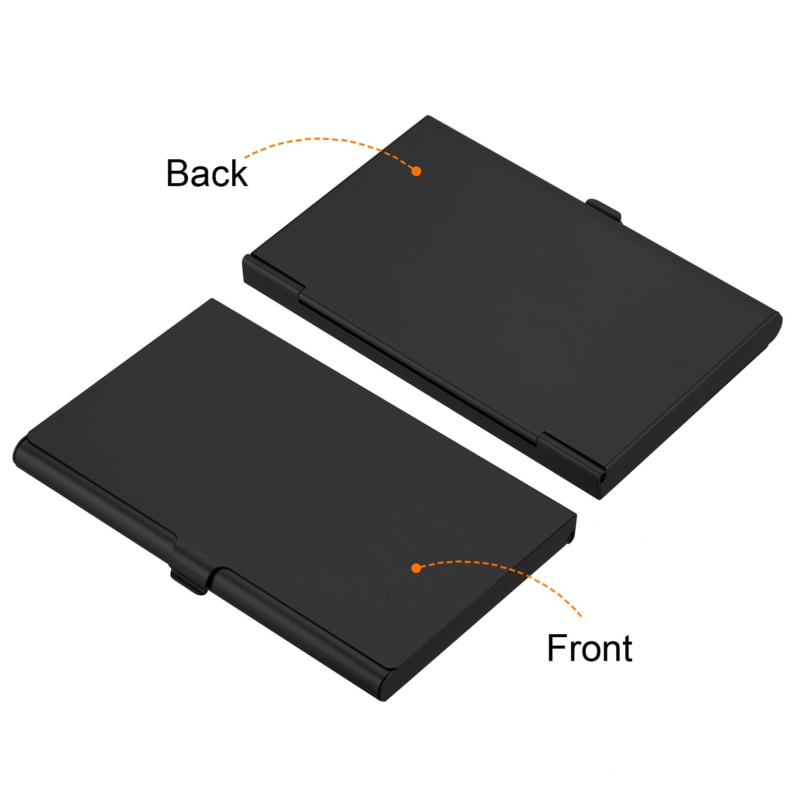 4Pcs Professional Pocket Metal Business Card Case Holder Slim Wallet Black
