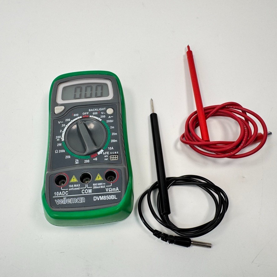 Velleman DVM850BL Green LCD Display Data Hold Function Digital Multimeter