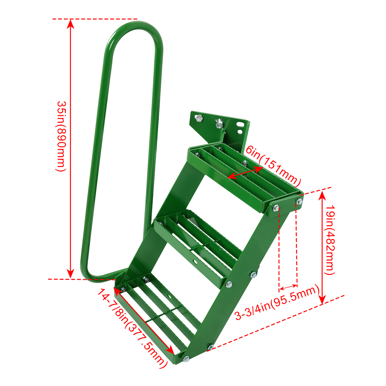 For John Deere 4050 4240 4430 4630 4440 4230 Step Stair Kit W/ LH Handrail