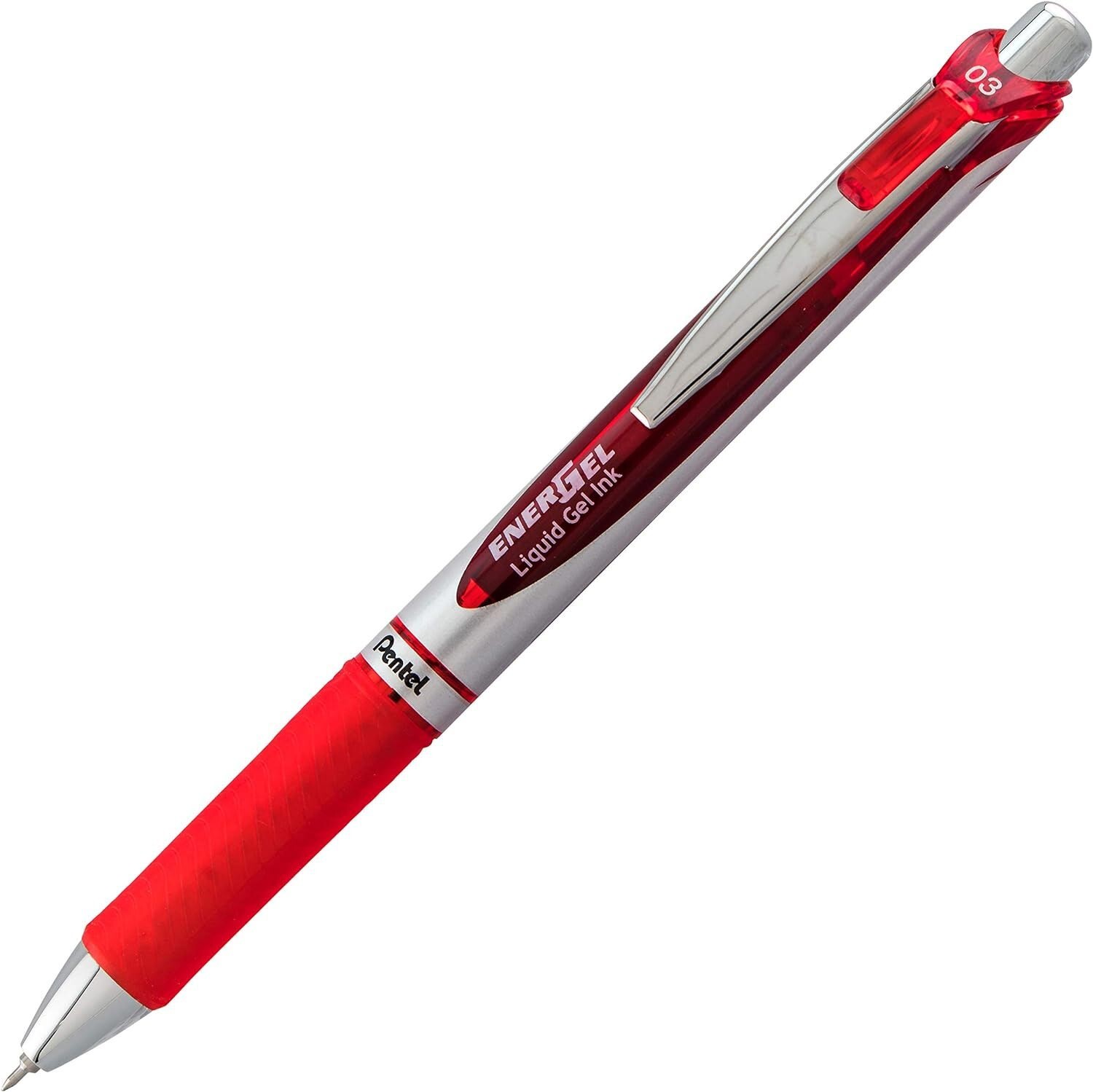Pentel Energel RTX BLN73BP3M 0.3mm Needle Tip Pens, Black, Blue, Red Ink, 3 Pens