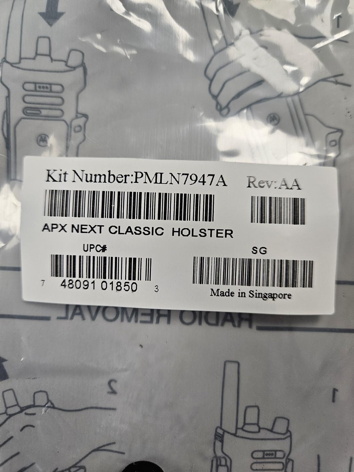 Motorola Solutions PMLN7947A Apx Next Classic Holster No belt clip