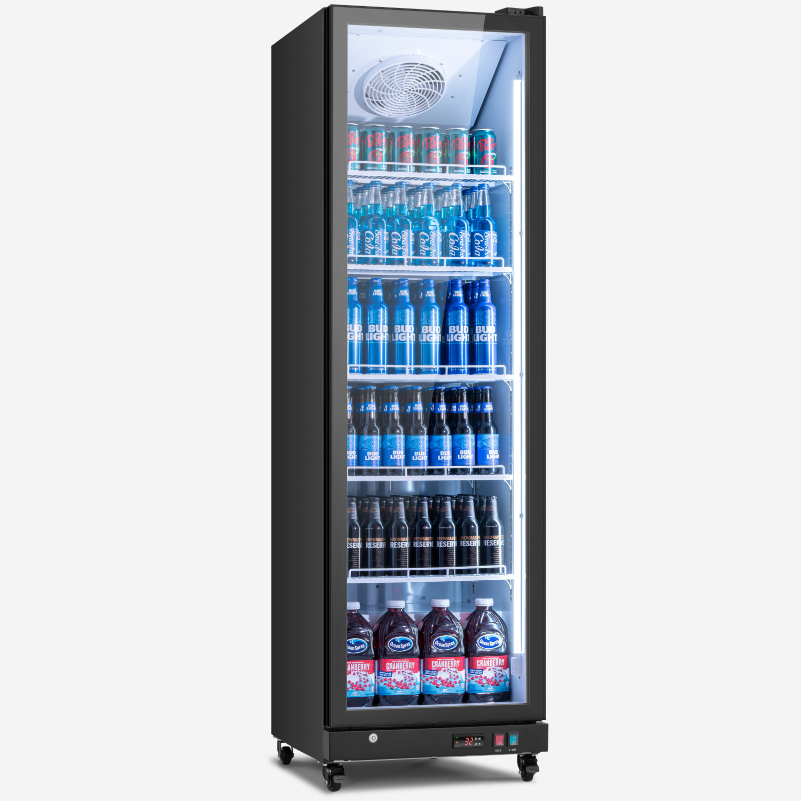 Yeego 12.4Cu.ft Commercial Glass Door Merchandiser Beverage Display Refrigerator