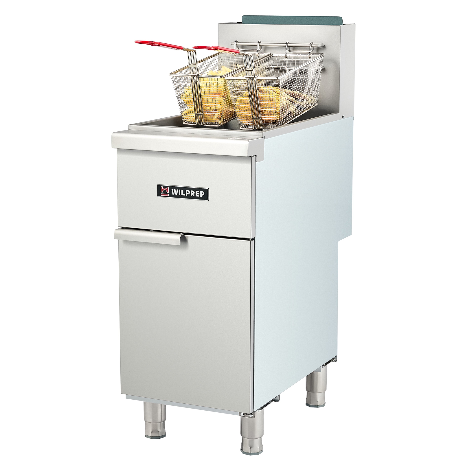 40lbs 3 Burners Commercial kitchen Floor Gas Deep Fryer Propane 90000BTU 400°F