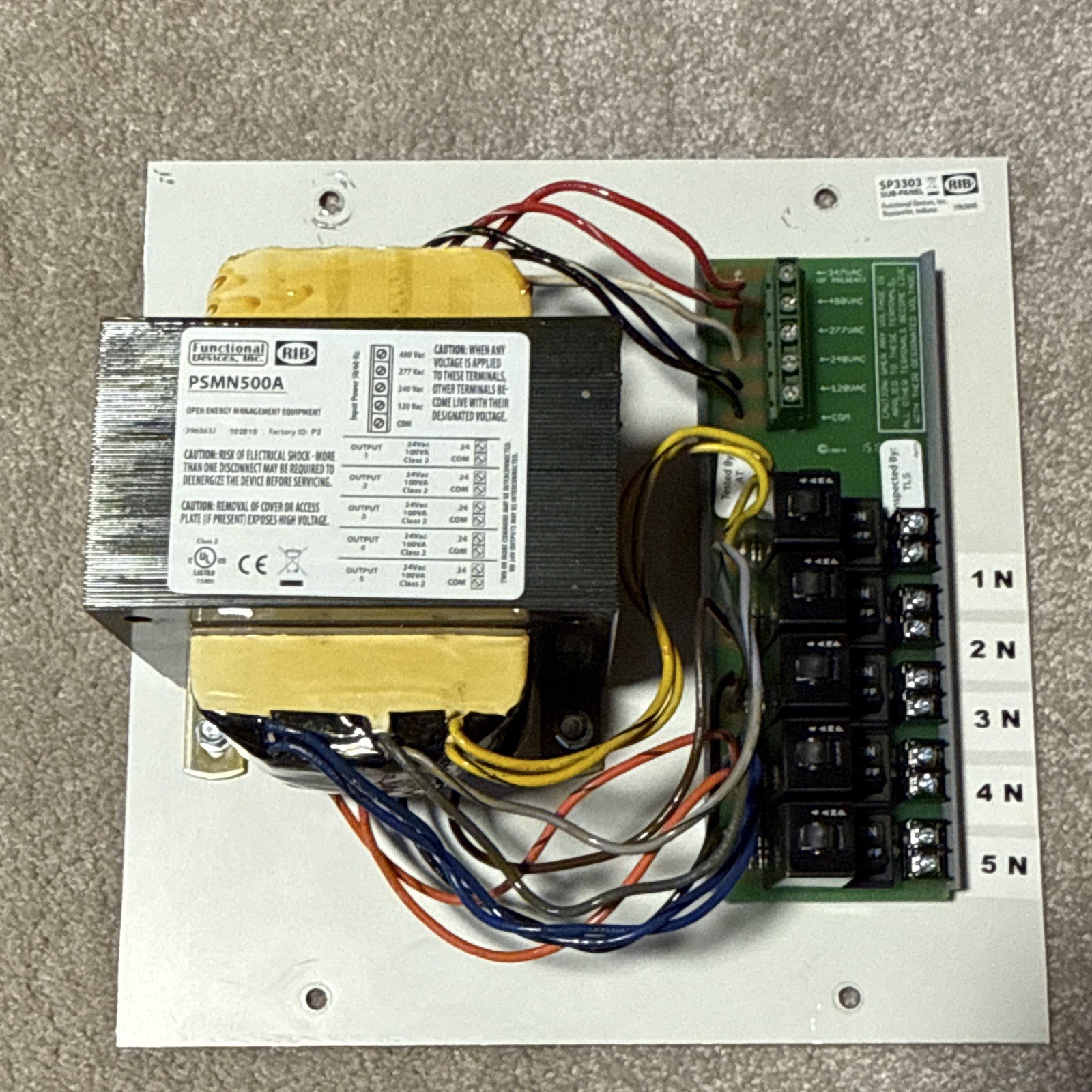 Functional Devices RIB PSMN500A 500VA 24VAC Multi-Tap Transformer SP3303