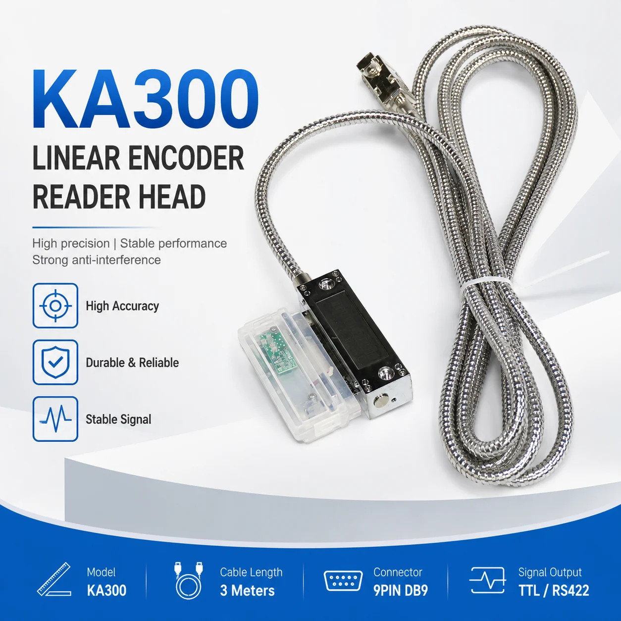 Reader Head Sensor Encoder for KA300 KA600 Linear Scale Series TTL 5V 0.005MM