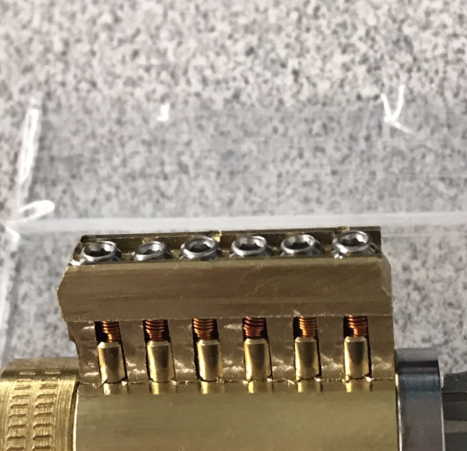 Rekeyable Cutaway Practice Lock 6 Pin Kwikset Keyway With Spool-Serrated Pins