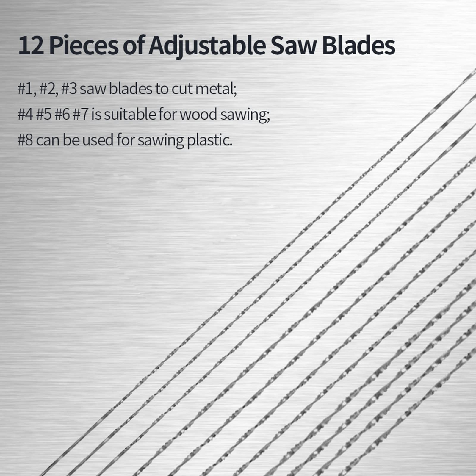 Cunyuer Spiral Scroll Saw Blades #5, 12PCS 5 inch for Black
