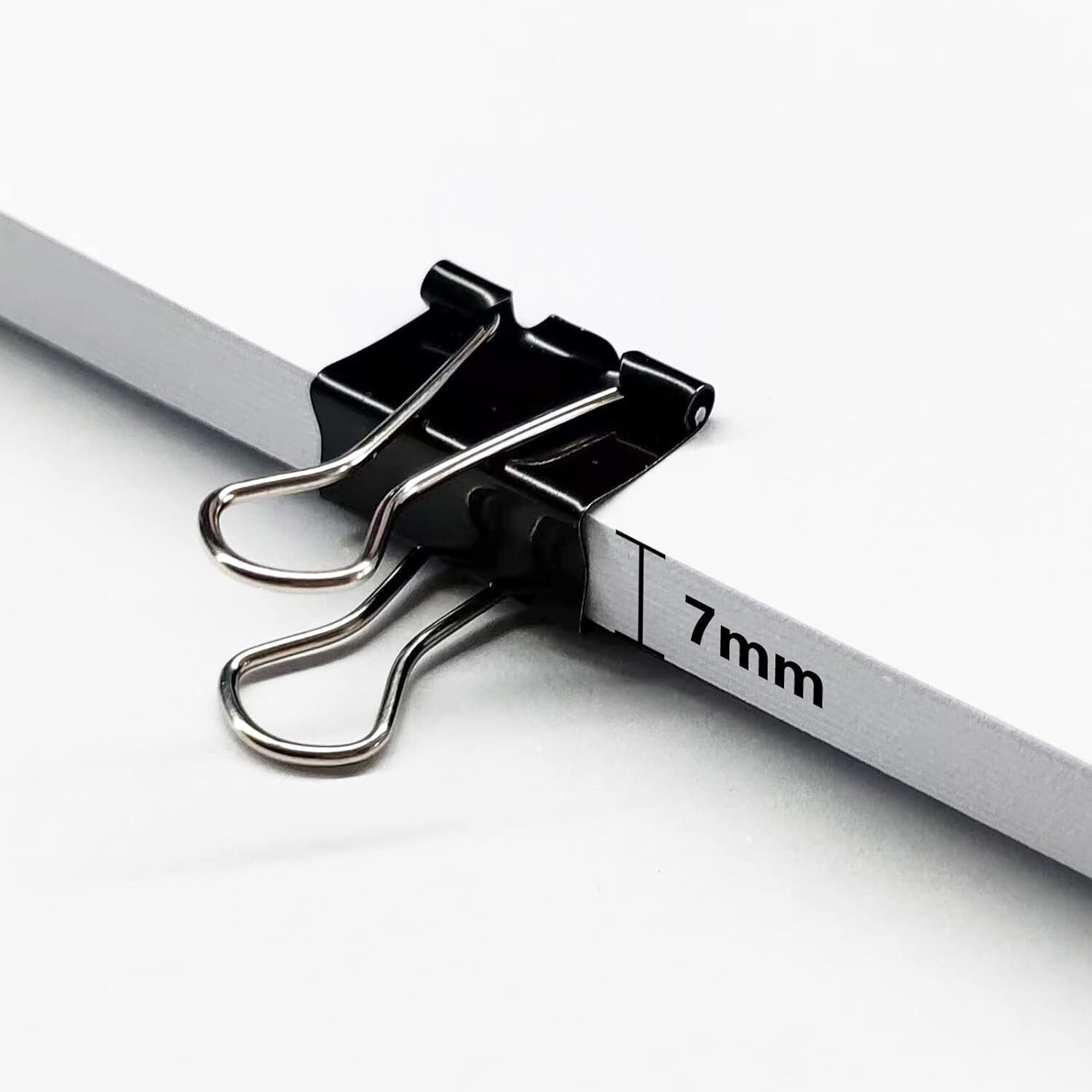 DSTELIN 96 Pack (19mm) Mini Binder Clips 3/4-Inch Small Black Paper Clamps