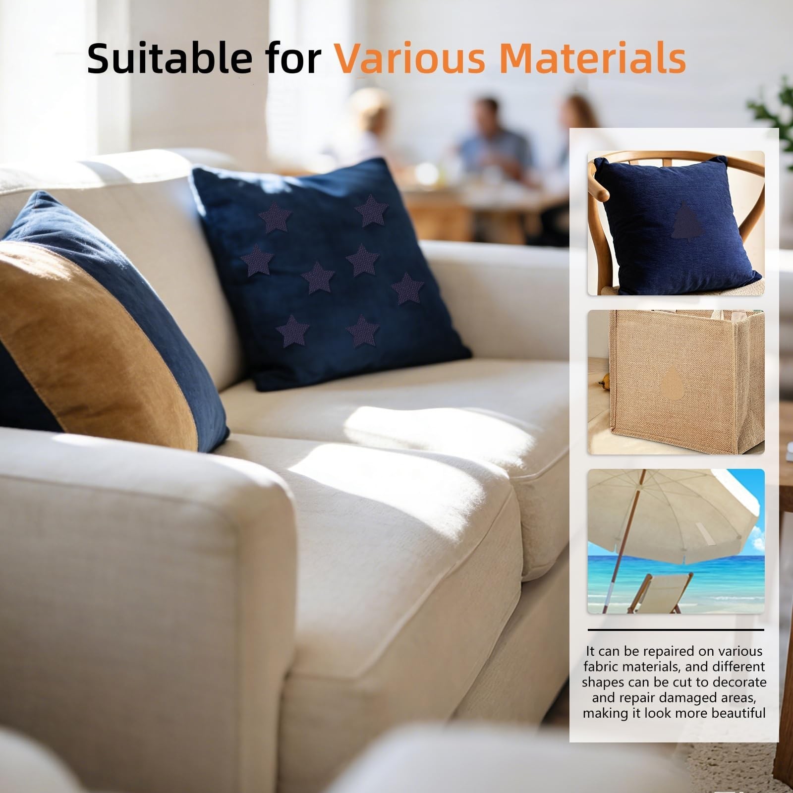 Self-Adhesive Canvas Repair Tape 4″x79″ – Waterproof Fabric Patch for Furniture,