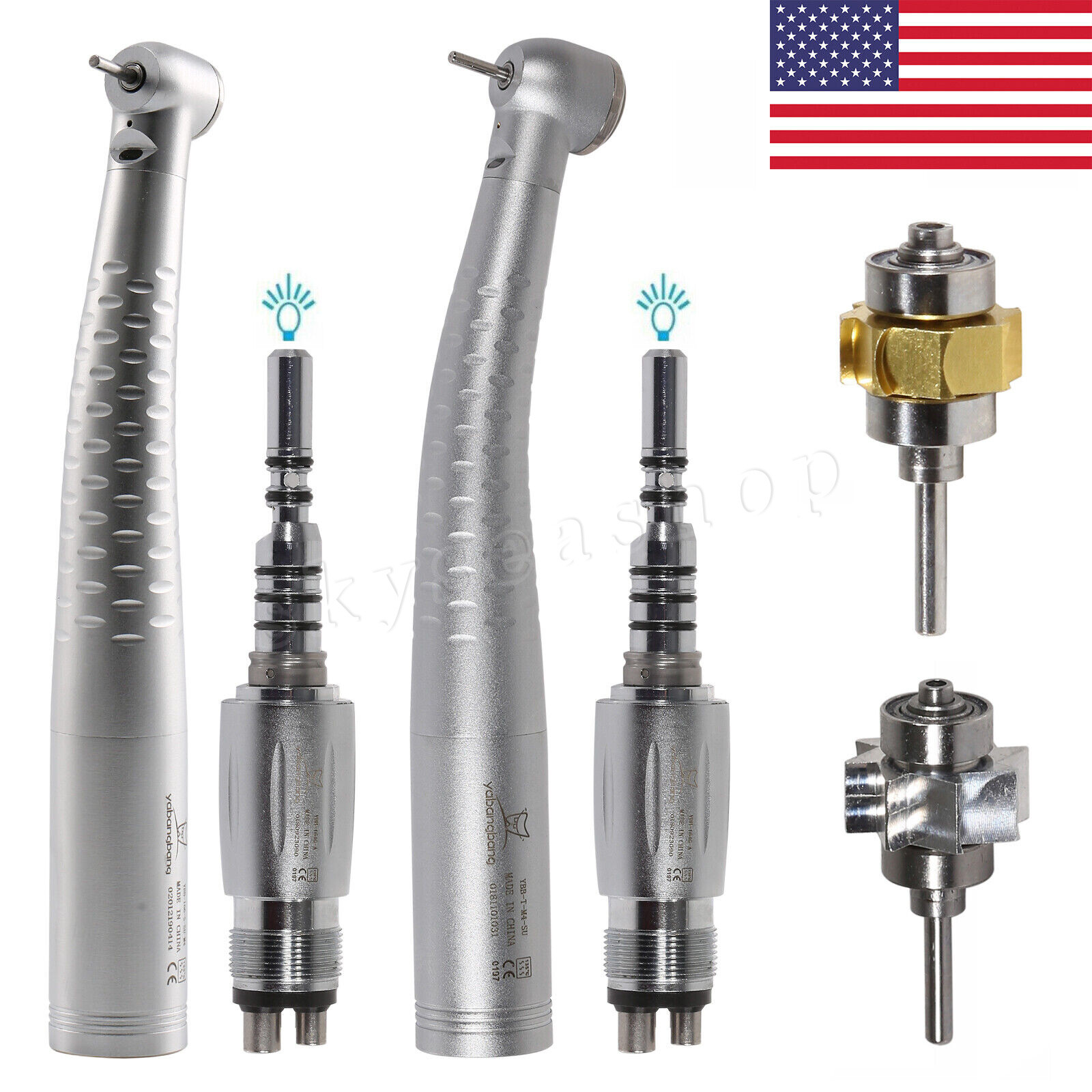 YABANGBANG Dental Fiber Optic LED High Speed Handpiece / LED Quick Coupler 4H/6H