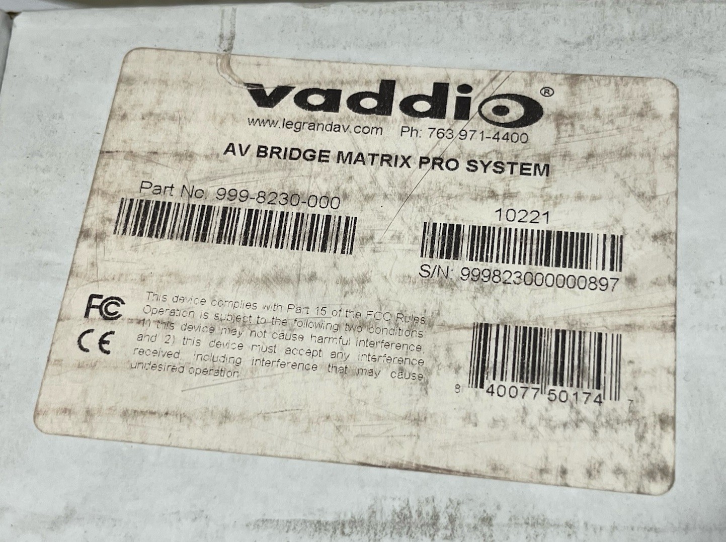 Vaddio 999-8230-000 AV Bridge MATRIX PRO System